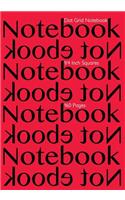 Dot Grid Notebook 1/4 Inch Squares 160 pages: Notebook Not Ebook with red cover, 7"x10" 1/4 inch dot grid graph paper, perfect bound, ideal for structuring sketches