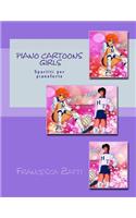 Piano Cartoons Girls