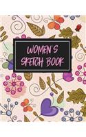 Women's Sketch Book: Blank Doodle Draw Sketch Book
