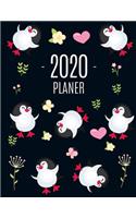 Pinguin Planer 2020: Agenda Planer 2020: Top organisiert durchs Jahr! - Planer Kalender 2020 mit Wochenansicht - Einfacher Überblick über die Terminpläne