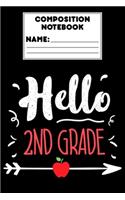 Composition Notebook Hello 2nd Grade