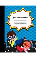 Quad Paper Notebook. Quad Ruled-4 Squares Per Inch