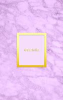 Gabriella: Custom diary dot grid graph for girls - Cute personalised gold and marble diaries for women - Sentimental keepsake note book journal - Sweet light p