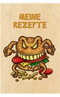 Meine Rezepte: Kochbuch zum selbst ausfüllen für Jugendliche - Rezeptbuch für Teenies zum selber schreiben - Hobbykoch - Hamburger Cover