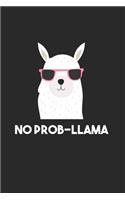 Llama Notebook: Funny Alpaca Graph Paper Dairy Journal 6x9 inches with 120 Lined Pages