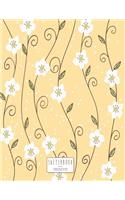 sketchbook: Cherry blossom on yellow cover (8.5 x 11) inches 110 pages, Blank Unlined Paper for Sketching, Drawing, Whiting, Journaling & Doodling(2 Cherry Blossom on Yellow Sketchbook)