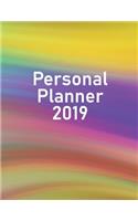 Personal Planner 2019: Organize, Plan, and Document Everything Easily - All Year Long With This Full Size (8.5 x 11 Inches) 2019 Notebook - Colorful Swipe