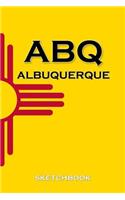 Albuquerque: 120-Page Blank Setchbook - Zia - State Flag - Southwest - Great Gift for Illustrators and Artists
