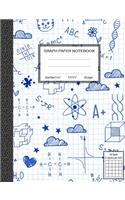 Graph Paper Notebook, Quad Ruled 5 squares per inch