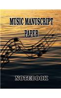 Music Manuscript Paper Notebook: A 100 pages of blank sheet music for your composition and Notion. It has up to 12 rows of five lines of musical staff that you can use