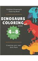 Dinosaurs Coloring: Big Drawing & Coloring Book for Kids Age 4-8, Right Brain Creative(2 Children Colroing Book)