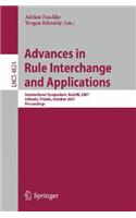Advances in Rule Interchange and Applications