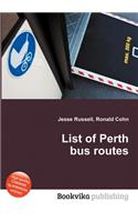 List of Perth Bus Routes: (English)
