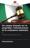 Un corpus d'essais sur la propriété, l'infrastructure et la croissance nationale