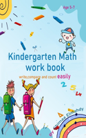 kindergarten math work book write, compare and count easily