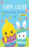 Happy Easter Coloring Book for Kids Ages 4-8