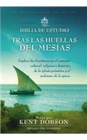 Reina Valera 1960 Biblia de Estudio Tras Las Huellas del Mesías, Leathersoft, Café, Interior a Color