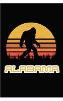 Alabama: Bigfoot themed journal with names of States in America.