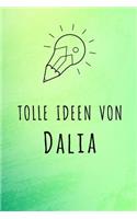 Tolle Ideen von Dalia: Kariertes Notizbuch mit 5x5 Karomuster für deinen Vornamen