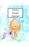 NICU Prayer Journal: 60 days of Guided Prompts and Scriptures Blue Lion with Bow Boy