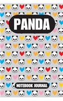 Panda Notebook Journal: Blank Lined Journal Notebook Panda Bear Lovers Adults and Kids Diary Planner Journal To Write In Wide Ruled Paper 6x9 inch 120 Pages