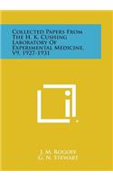 Collected Papers from the H. K. Cushing Laboratory of Experimental Medicine, V9, 1927-1931