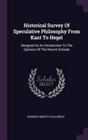 Historical Survey Of Speculative Philosophy From Kant To Hegel