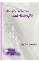 Purple Flowers and Butterflies