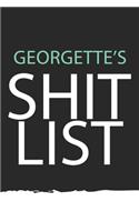 Georgette: Georgette's Shit LIST. Unique personalized Journal Gift for Georgette - Journal with beautiful colors, 120 Page, Thoughtful Cool Present for Georget