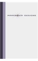 Marinova Designs: Half College Ruled Lined and Half Blank Sketchbook Notebook (6 x 9)