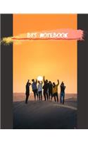 BTS Notebook: 120 Page College Ruled by 7.44" x 9.69 Notebook