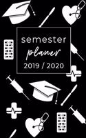 Semester Planer 2019 / 2020: A5 Coole Geschenkidee PUNKTIERT zum Studium - Notizbuch für Studenten - Studienbeginn - Erstes Semester - Pruefung - Geburtstag - Terminkalender