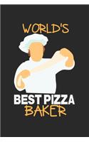 World's Best Pizza Baker: Notebook A5 Size, 6x9 inches, 120 dotted dot grid Pages, Pizza Baker Chef Italian Food