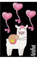 Notebook: Sloth Riding Llama Notebook Journal For Girls Boys Kids Women Man For School & Taking Notes - Funny Gift Ideas For Birthday, Sloth & Llama Lovers.