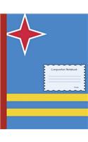 Composition Notebook Aruba: Graph Paper Book to write in for school, take notes, for kids, students, teachers, homeschool, Aruba Flag Cover