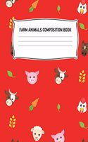 Farm Animals Composition Book
