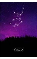 2019 Weekly Planner Virgo Constellation Night Sky Astrology Symbol 134 Pages: (Notebook, Diary, Blank Book)