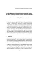 On the Calculation of Uncertainty Statistics with Error Bounds for Cfd Calculations Containing Random Parameters and Fields