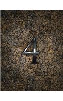 Monogram "4" Sketchbook: Blank Art Pad Notebook Journal(30 Monogram Earth 150 Sketch)