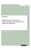 Erarbeitung und Sicherung der Wegbeschreibung auf Französisch mit sämtlichen Materialien