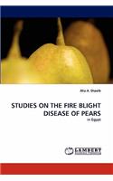 Studies on the Fire Blight Disease of Pears