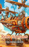 Retro Airplanes Coloring Book