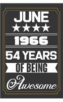 June 1966 54 Years Of Being Awesome