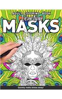 Venetian masks Adults Coloring Book