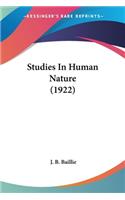 Studies In Human Nature (1922)