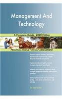 Management And Technology A Complete Guide - 2020 Edition