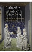 Authorship and Publicity Before Print