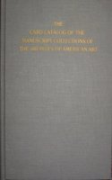 Card Catalog of the Manuscript Collections of the Archives of American Ar