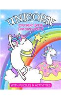 Unicorn Coloring Book For Girls 4 To 8