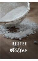 Bester Müller: Tolles Notizbuch 110 Seiten mit Punkteraster gepunktet Dot Grid (6x9 /15.24 x 22.86 cm) Geschenk an einen besondern Menschen